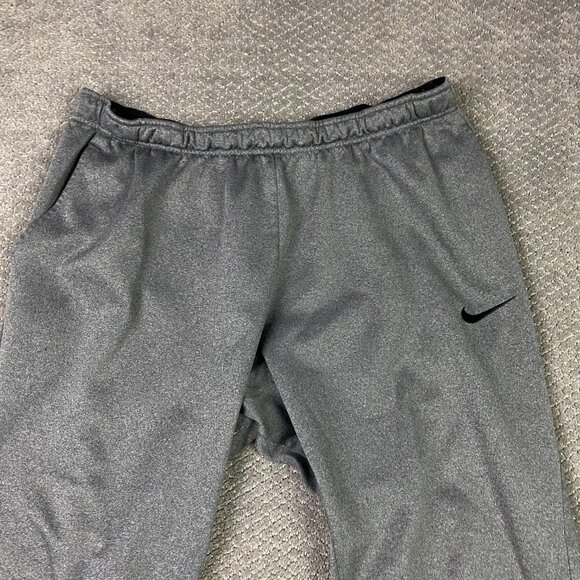 Nike Therma Dri-Fit Fleece Pants Men's 3XLT Gray Sweatpants Gym Running Track - Picture 2 of 16